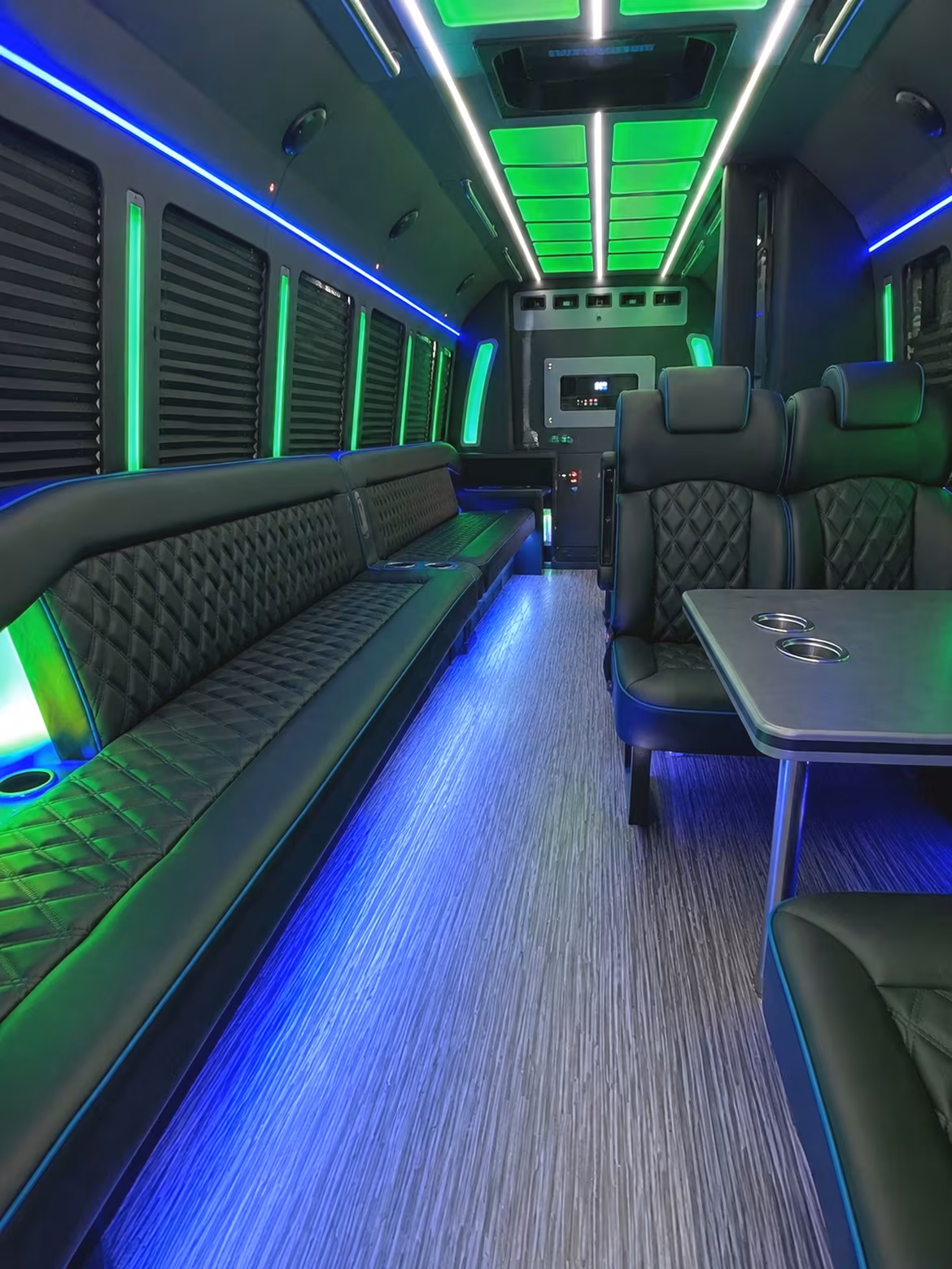 Tulsa Bachelor & Bachelorette Transportation party bus interior