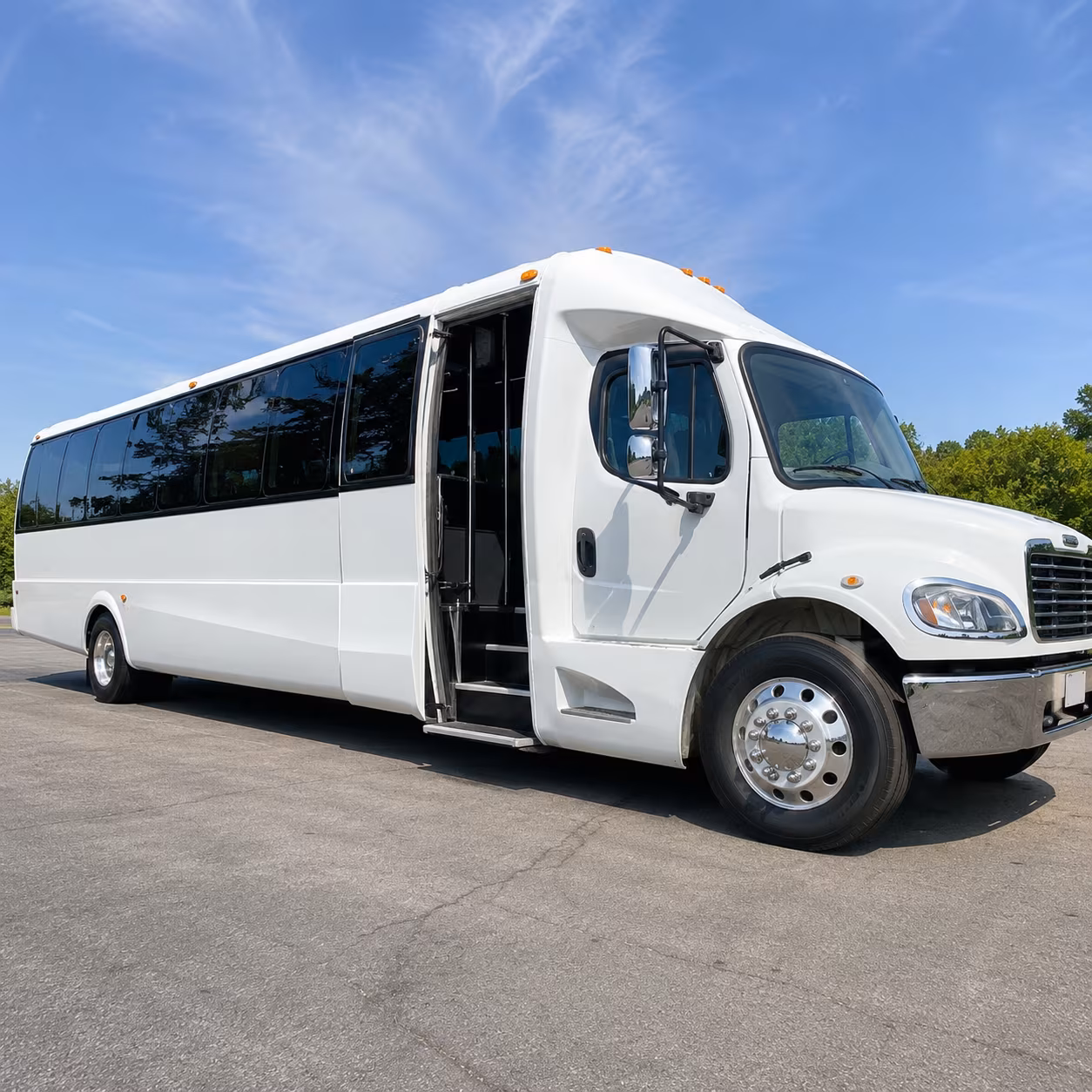 Tulsa School Event Transportation party bus exterior