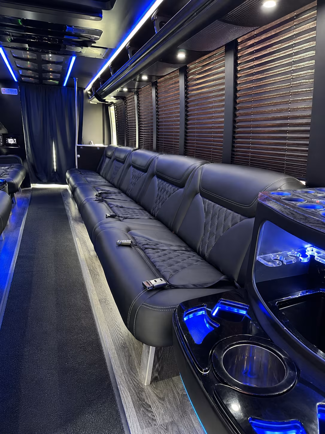 Tulsa Sporting Event Transportation party bus exterior